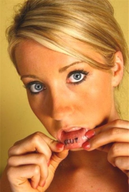 marriedslutwife: How cute of you. You couldn’t resist another tattoo showing what you are?