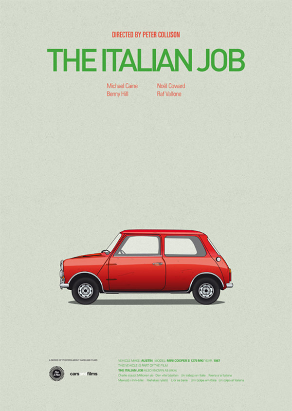 unknowngenre:  Cars and Films by Jesús Prudencio  Minimal posters of some of the