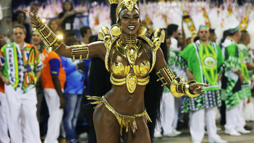 carnivalsfinest:  Cris Vianna as ‘African Queen’ at Brazil’s carnival.