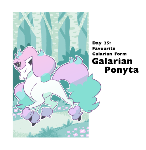 meister-draws:PokeDecember Day 25: Favourite Galarian FormGalarian Ponyta