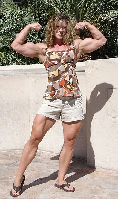 More Muscle Ladies On Tumblr Beautiful Blonde Buff Tall Thick Cute Smile Peaked Bicep