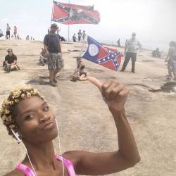 kravemychocolatekurves:  rudegyalchina:  white-tears-for-years:  baby-badu:  nefertiti–edgeskinky:  therefinementgroup:  Just a redneck rally on the top of Stone Mountain.  I love my people so much. Unbothered.  Let’s talk about them curls girl  So..