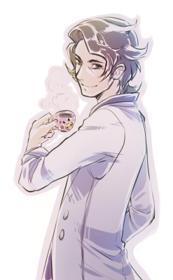 zilleniose:  hon hon hon professor handsome has a collection of adorable porcelain cups and no one can convince me otherwise