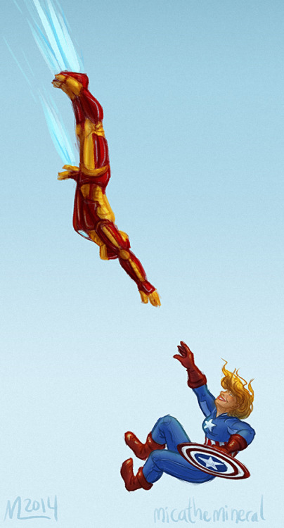 micathemineral:fem!cap and iron woman; Steph wouldn’t ever admit that she likes this version of skyd