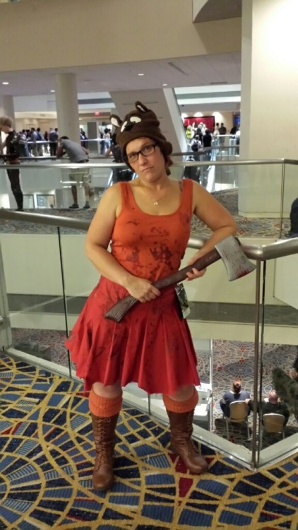 Just a couple of my Dragon*Con cosplays. Dominatrix Janeway and Zombie Killer Velma Dinkley.