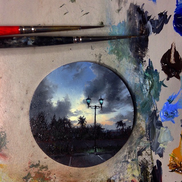 wordsnquotes:  Stunning Miniature Landscape Paintings by Dina Brodsky Dina Brodsky’s (previously
