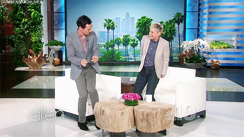 cumberbatchlives:Benedict Cumberbatch gets down on The Ellen Show.