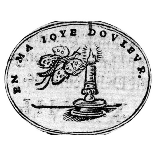 vert-de-gris:  En ma joye dovlevr. / in my joy, pain. 