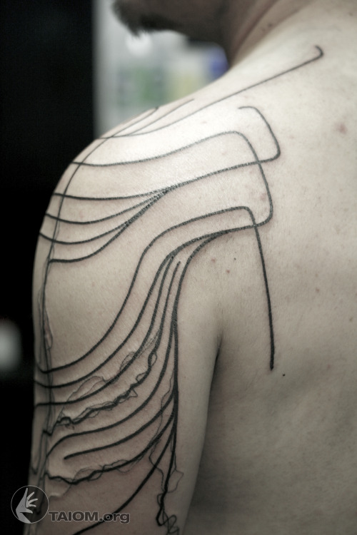 taiomqt:  Abstract lines.at Dublin Ink Tattoo porn pictures