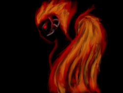 Blood: &hellip; Artist: I needed to see if I could do flames. So hows he look?