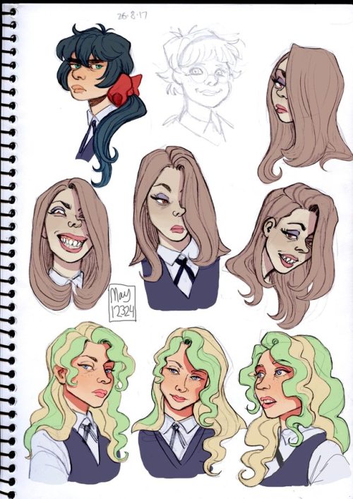 may12324:Little Witch Academia sketch dump. So apparently Croix is Italian? I vaguely remember readi