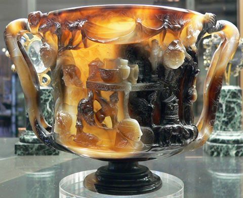 The Cup of the Ptolemies.This agate cup was carved in Alexandria in Egypt around the first centuries