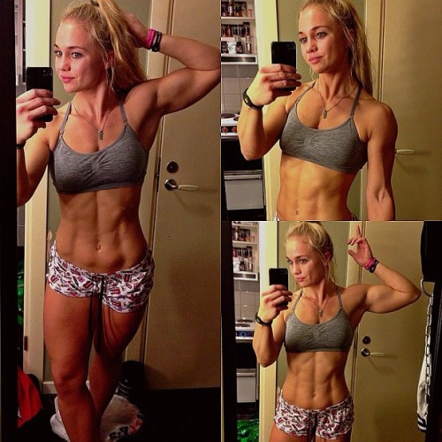 fitgrills:  If you couldn’t tell, I have a thing for blondes. Especially blondes as cute as Angelica Enberg here.