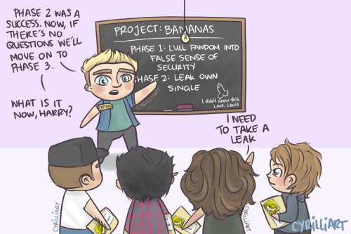 cyrilliart: The boys planning our total destruction at 1DHQ