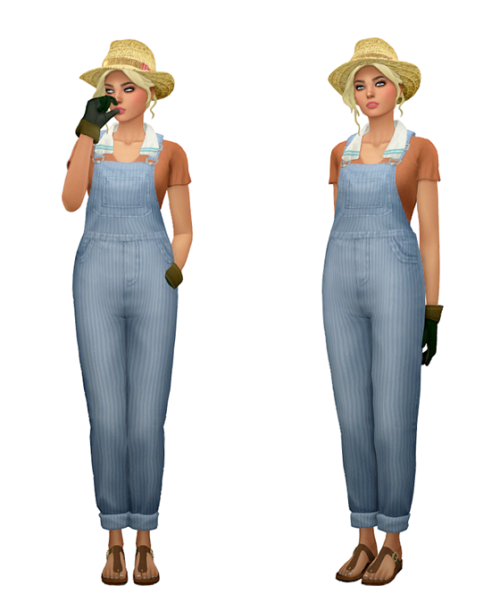 TS4 Cottage Gardener Lookbook Skin 1, 2, 3 / Hair / Eyebrows / Eyes / NosemaskClothing - TopSao