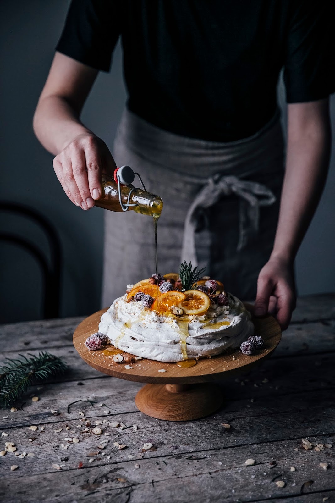 delta-breezes:  Christmas Pavlova w/Sugared Cranberries &amp; Orange Slices |