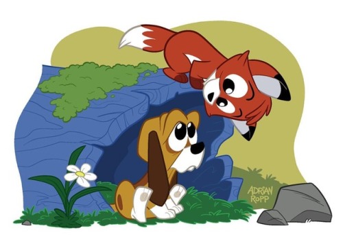 Best of friends. #disneyart #disneyartspotlightfeature #disney #disneystyle #foxandthehound #tod #co