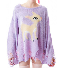 bamhbies:  Oversized Deer Sweater