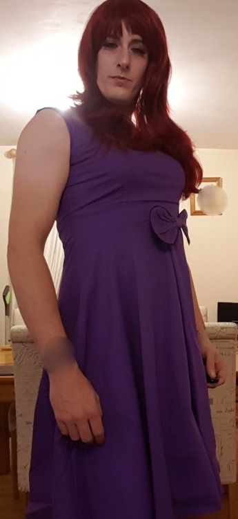 Marcia in a lovely purple dress xx