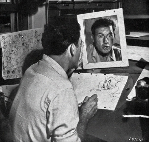linesinmotion: auilix: rocket-prose: Classic animators doing reference poses for their own drawings.