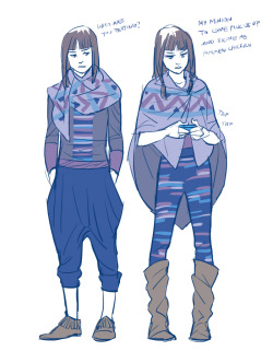 spacefeels:  hypstery twins Desna and Eska (as in hipster mystery twins for they will be a mystery to me for as long as nobody confirms they’re not actually robots) because Bunny asked me to and also because I wanted to cuz how could I not when April