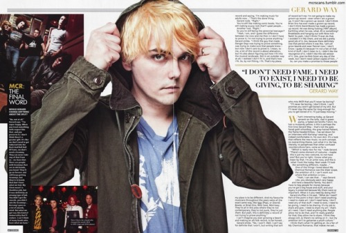 mcrscans: “I don’t think My Chemical Romance is supposed to happen again. I think it&rsq