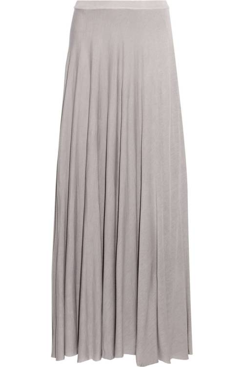 Wrap-effect jersey maxi skirt