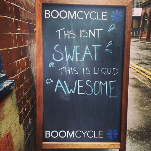 So much liquid awesome by the end of one of these classes. #fitchicks #gym #boomcycle #girlswholift 
