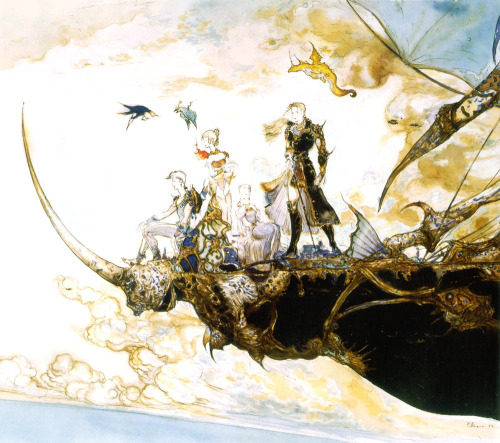 artoftranscendence:Art Inspirations: The Art of Final Fantasy V by Yoshitaka Amano