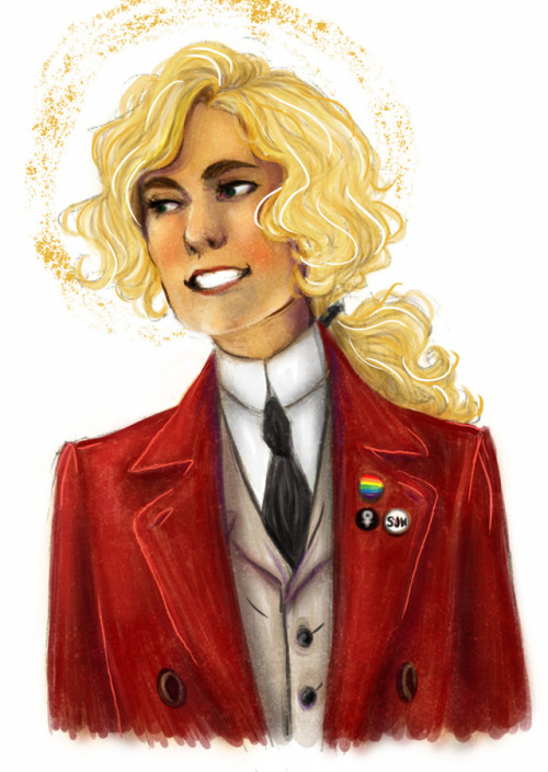 littlesmartart:a modern enjolras based on j c leyendecker’s “arrow collar man”my fave thing about dr