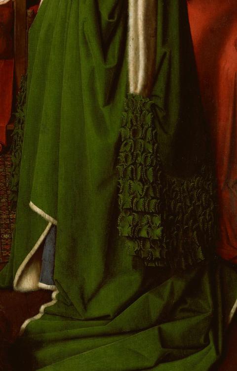 Detail of the Arnolfini Portrait by Jan van Eyck