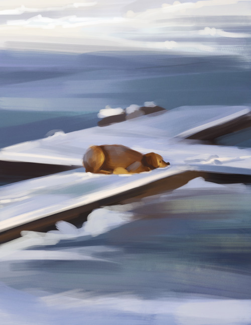 quick 30 minute study painting of my friend’s dog!ko-fi / twitter / instagram