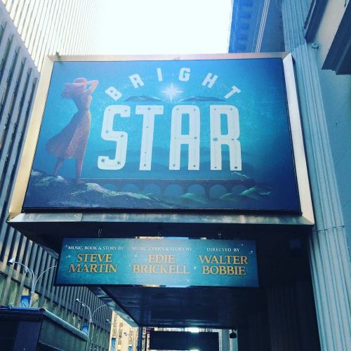 The marquee is up for #SteveMartin &amp; #EdieBrickell&rsquo;s new #Broadway musical #Bright