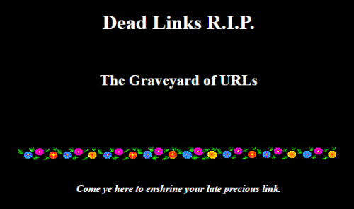 relicsofadeletedworld: A cemetery for dead links, circa 1999