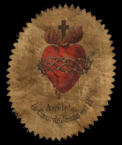 ordocarmelitarum: Badge of the Sacred Heart of Jesus from the Carmel of Lisieux