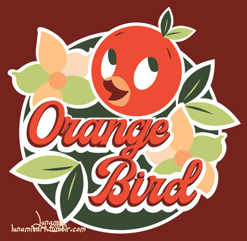 Trying for a more 70s style design of the amazingly obscure Orange Bird- the collaboration of Walt D