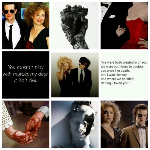 codenamesailordarillium: drwhoboards:Doctor Who moodboard: River Song/Eleventh Doctor - evil (reques