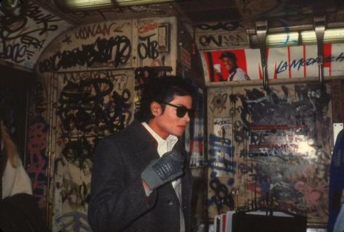 Michael Jackson During the Filming of the Music Video for &ldquo;Bad&rdquo; , 1986