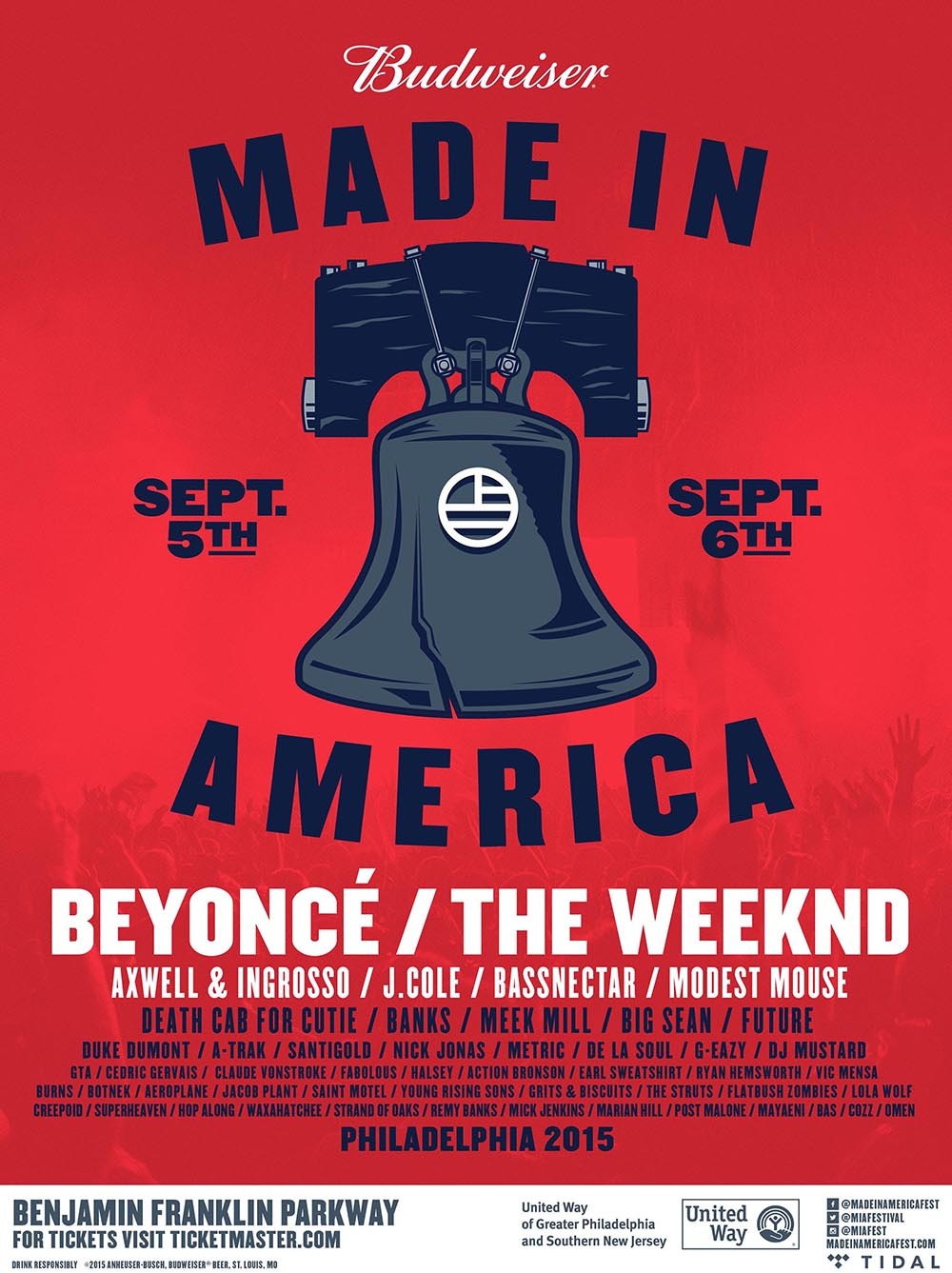 adoringbeyonce: Beyoncé is headlining this year’s ‘Made in America’ Festival. 