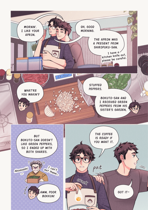 The comic I made for the OsaAka Webzine from last November!  It is… embarrassingly self-indul