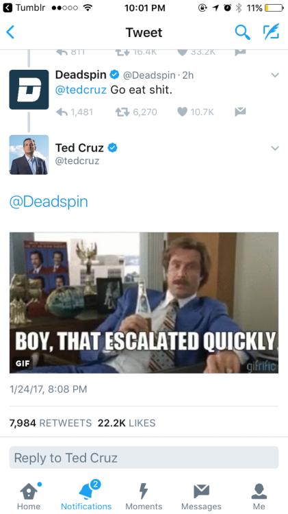 andthenthentherewerenone: strict-constitutionalist: I love how snarky Ted Cruz has gotten. This guy 