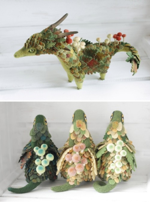 sosuperawesome: Felt Dragons by Alena Bobrova on Etsy See our ‘dragon’ tag Follow So Sup