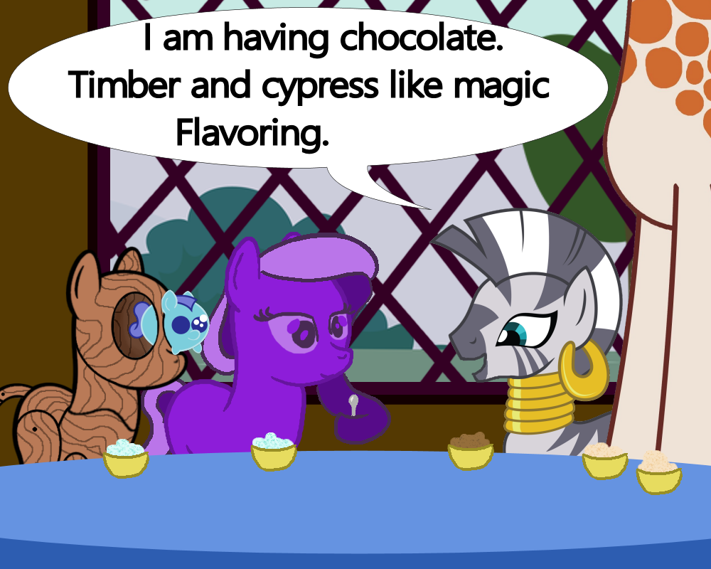 timberthewoodpony: Timber: I like frozen yogurt. Piston: You would, its an abomination