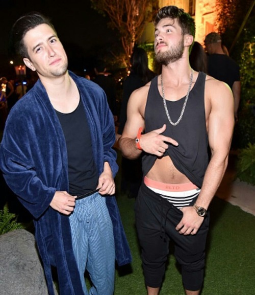 theodoreraeken:  Logan Henderson and Cody Christian attending the annual Midsummer Night’s Dream party hosted by Hugh Hefner at The Playboy Mansion on August 27, 2016 in Holmby Hills, California. [x] 