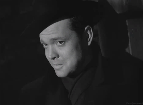 nostalgiepourmoi:Orson Welles in The Third Man, 1949. Directed by Carol Reed.