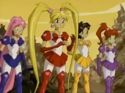 The Ultra-Cadets (Galaxia, Comet, Pulsar and Nova) from the 2004 episode of Megas XLR called “Ultra-