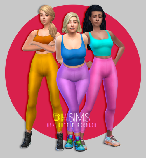 phsims: Gym outfit! :DTop and bottom are separated, but are merged in one file Five swatches in th