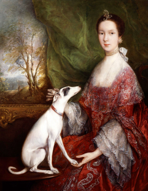 history-of-fashion:1760 Thomas Gainsborough - Portrait of Elizabeth Jackson, Mrs Morton Pleydell(Phi