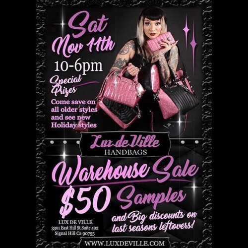 There’s so much to do this weekend! @luxdevillehandbags is having another infamous warehouse sale! W