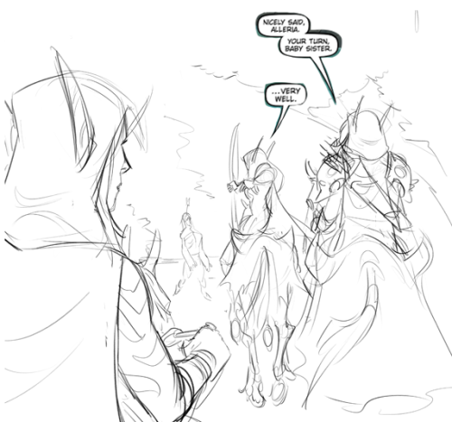 Three Sisters redraw pt.6I’ve always sort of preferred to think that all of Sylvanas’s 3 statements 